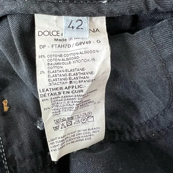 Mint ⭐️ Dolce&Gabbana Women’s Logo Mid-rise Jeans Sz 42/ 6US
